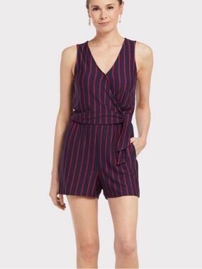 NWT ALLISON JOY NAVY W/ RED STRIPE ROMPER XL